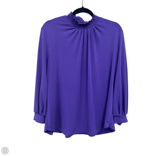 Top Long Sleeve By New York And Co In Purple, Size: Xl