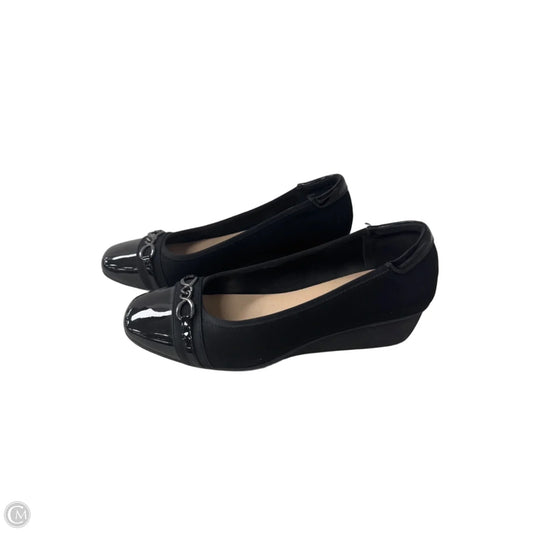 Shoes Heels Wedge By Clothes Mentor In Black, Size: 11