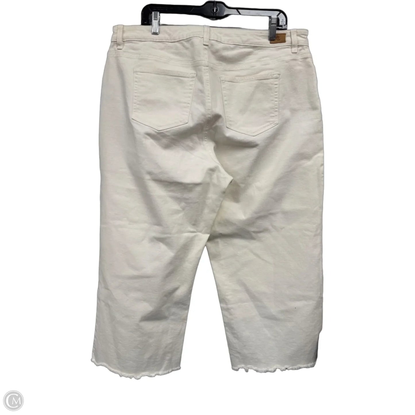 Jeans Wide Leg By Lauren By Ralph Lauren In Cream, Size: 16
