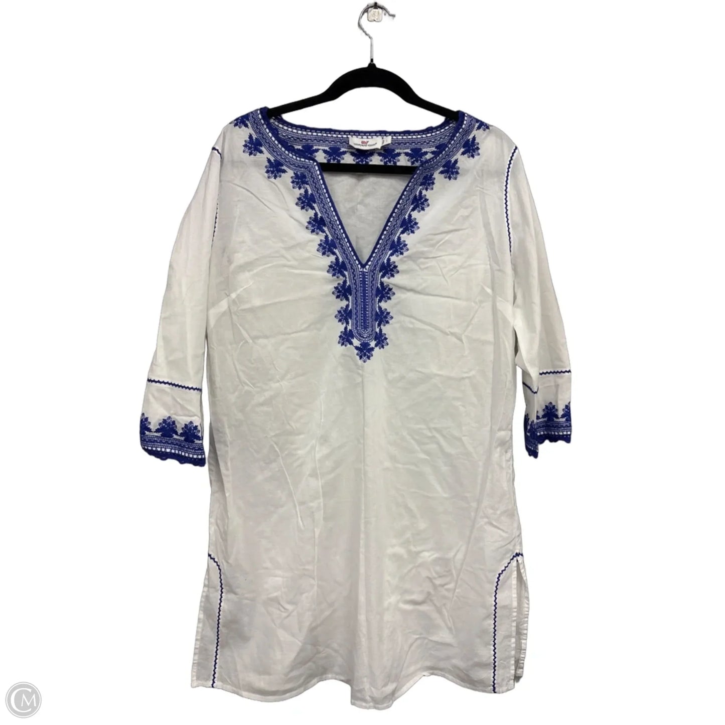 Swimwear Cover-up By Vineyard Vines In Blue & White, Size: L