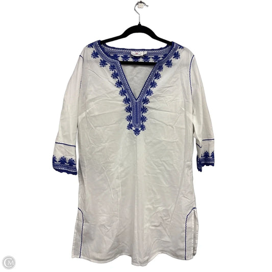 Swimwear Cover-up By Vineyard Vines In Blue & White, Size: L