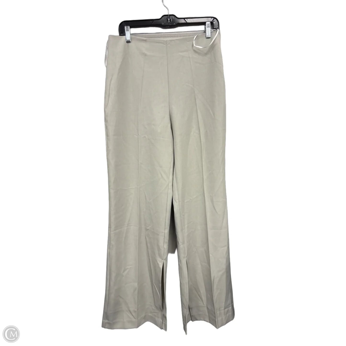 Pants Wide Leg By Commense In Tan, Size: L