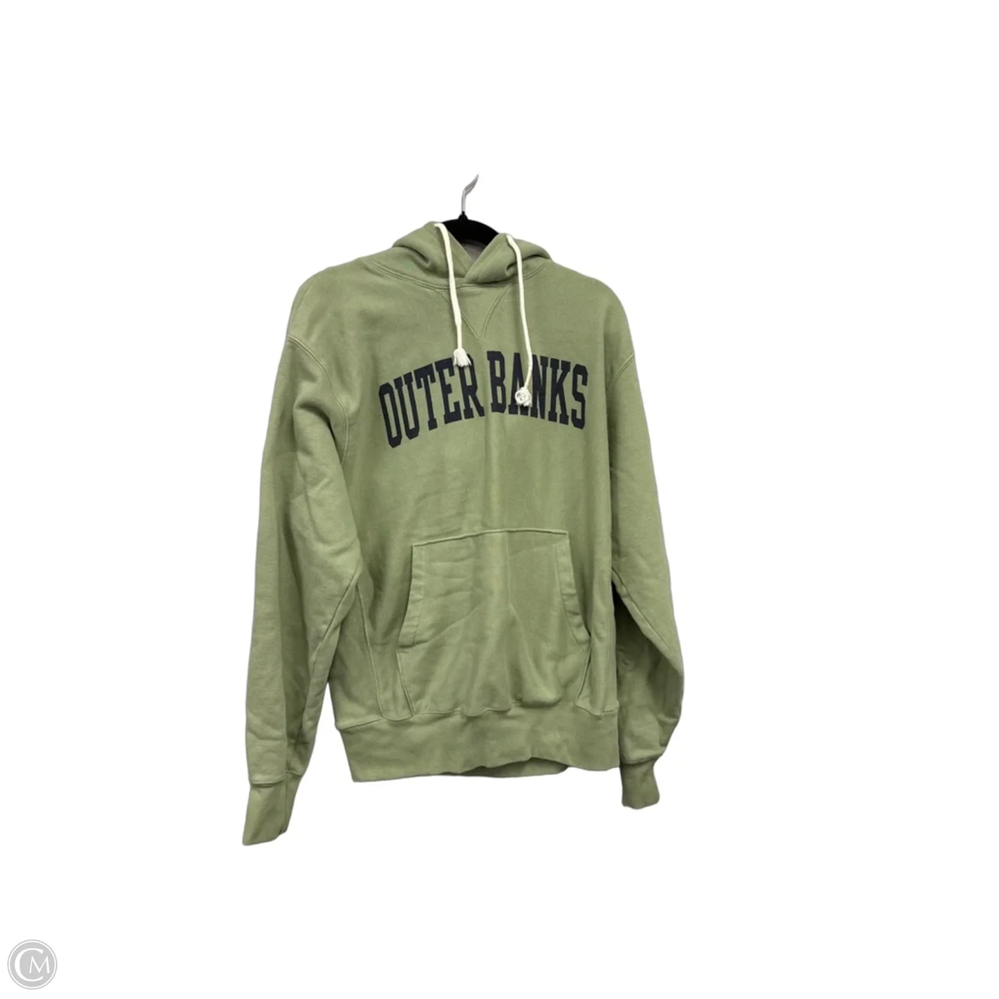 Sweatshirt Hoodie By Champion In Green, Size: M