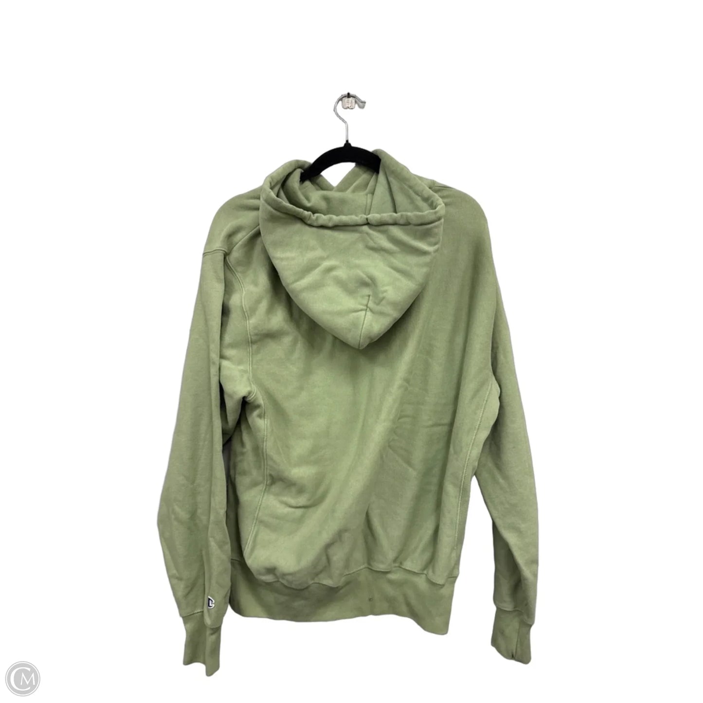 Sweatshirt Hoodie By Champion In Green, Size: M