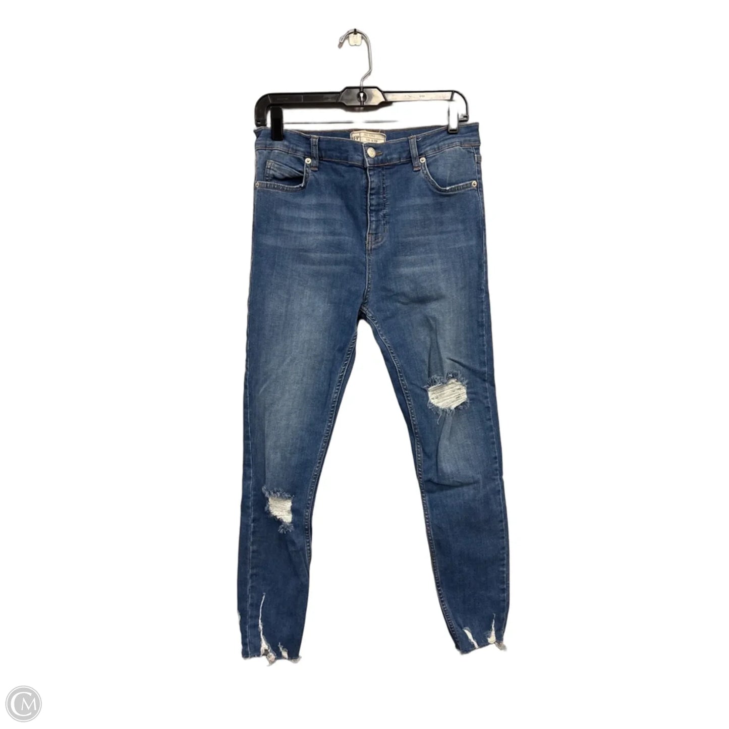 Jeans Skinny By Free People In Blue, Size: 8