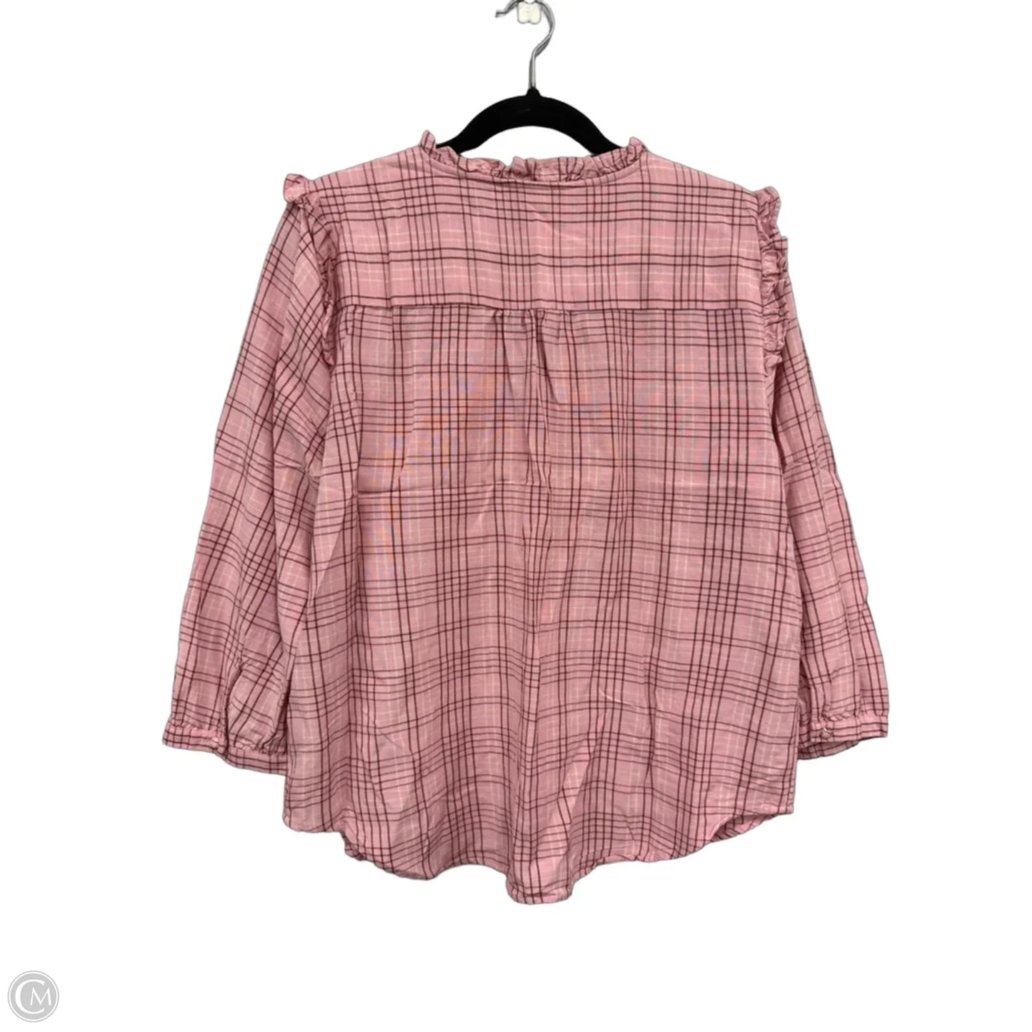 Top Long Sleeve By Lc Lauren Conrad In Brown & Pink, Size: L