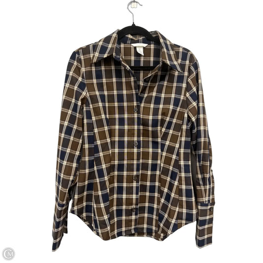 Top Long Sleeve By H&m In Black & Brown, Size: S