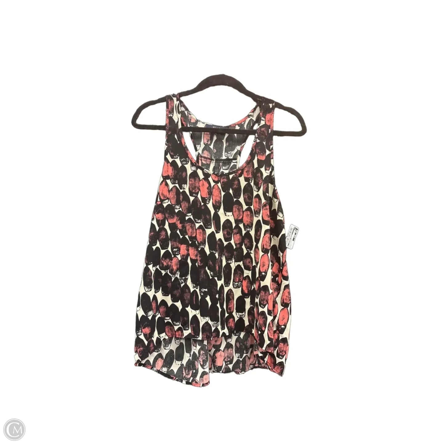 Top Sleeveless By Clothes Mentor In Black & Orange, Size: L