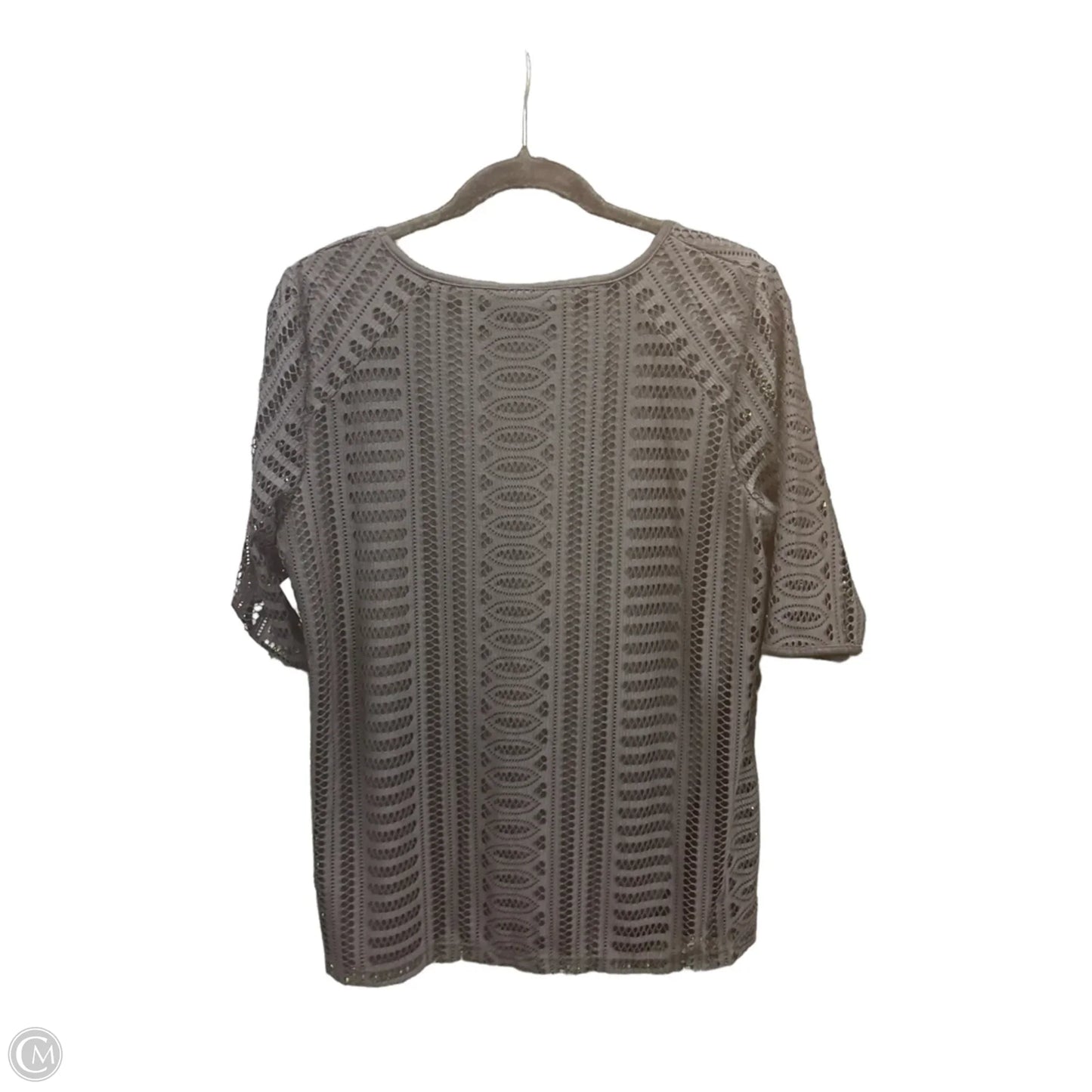 Top Short Sleeve By Dana Buchman In Black, Size: L