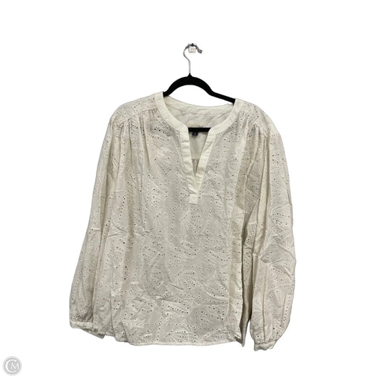 Top Long Sleeve By Universal Thread In Cream, Size: Xxl