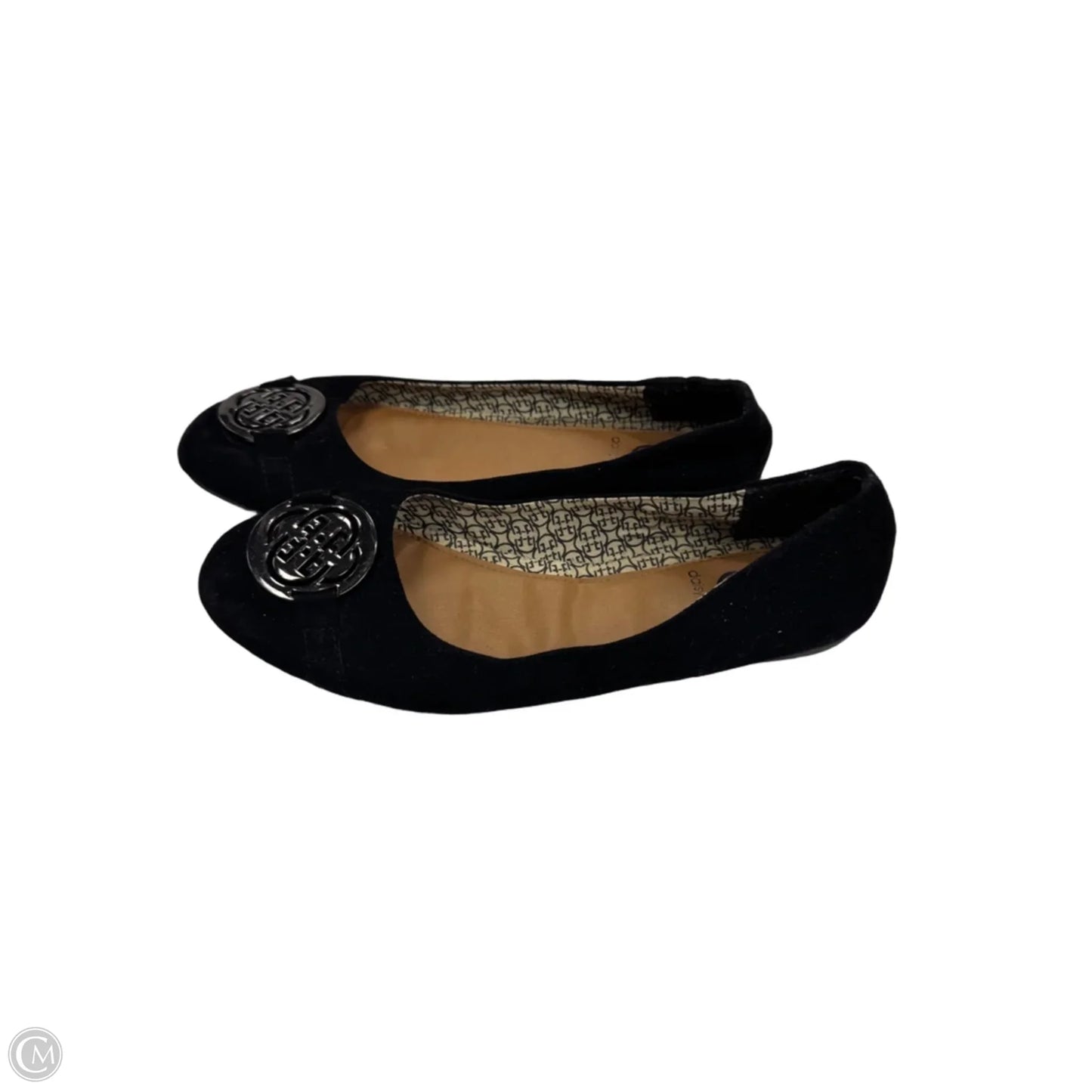 Shoes Flats By Daisy Fuentes In Black & Silver, Size: 7.5