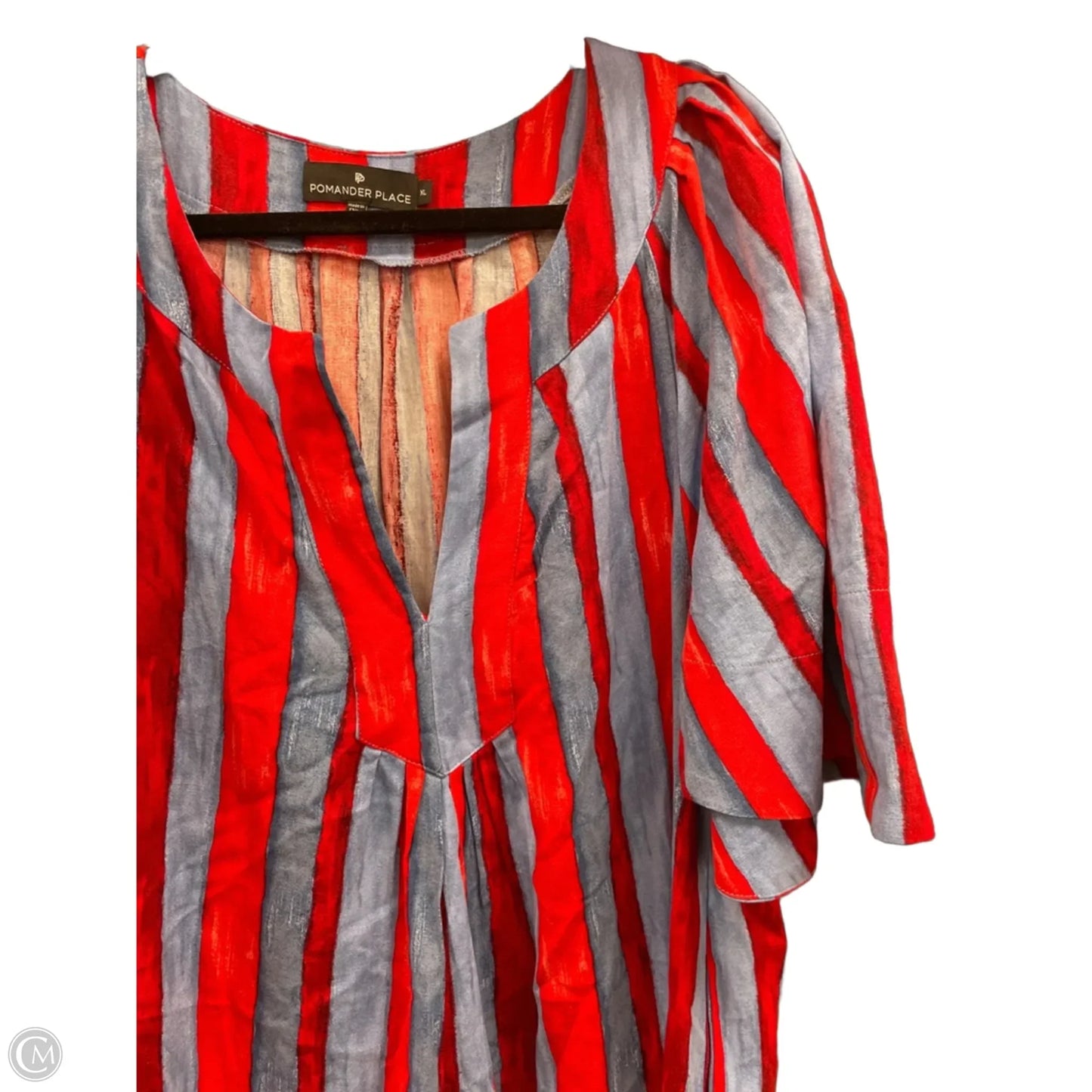 Dress Casual Short By Pomander Place In Blue & Red, Size: Xlarge