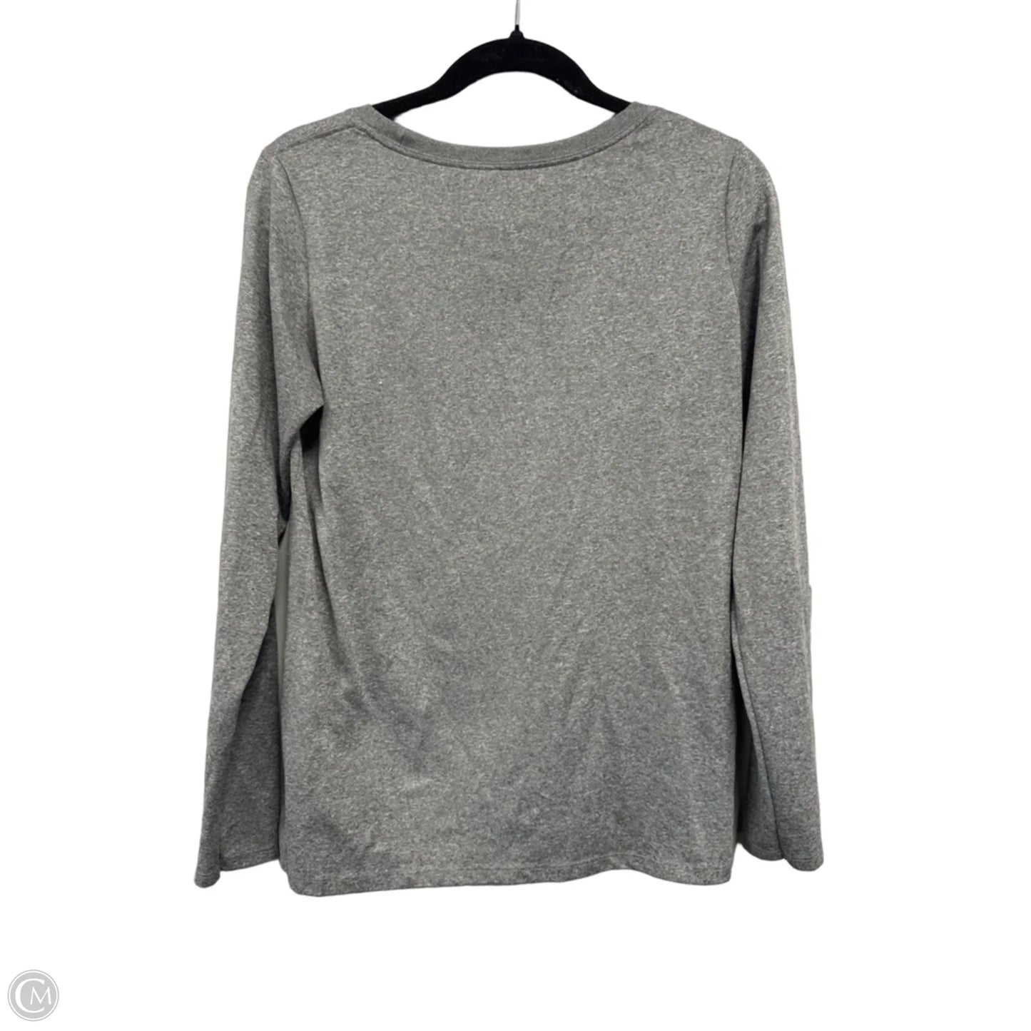 Athletic Top Long Sleeve Crewneck By Nike Apparel In Grey, Size: L