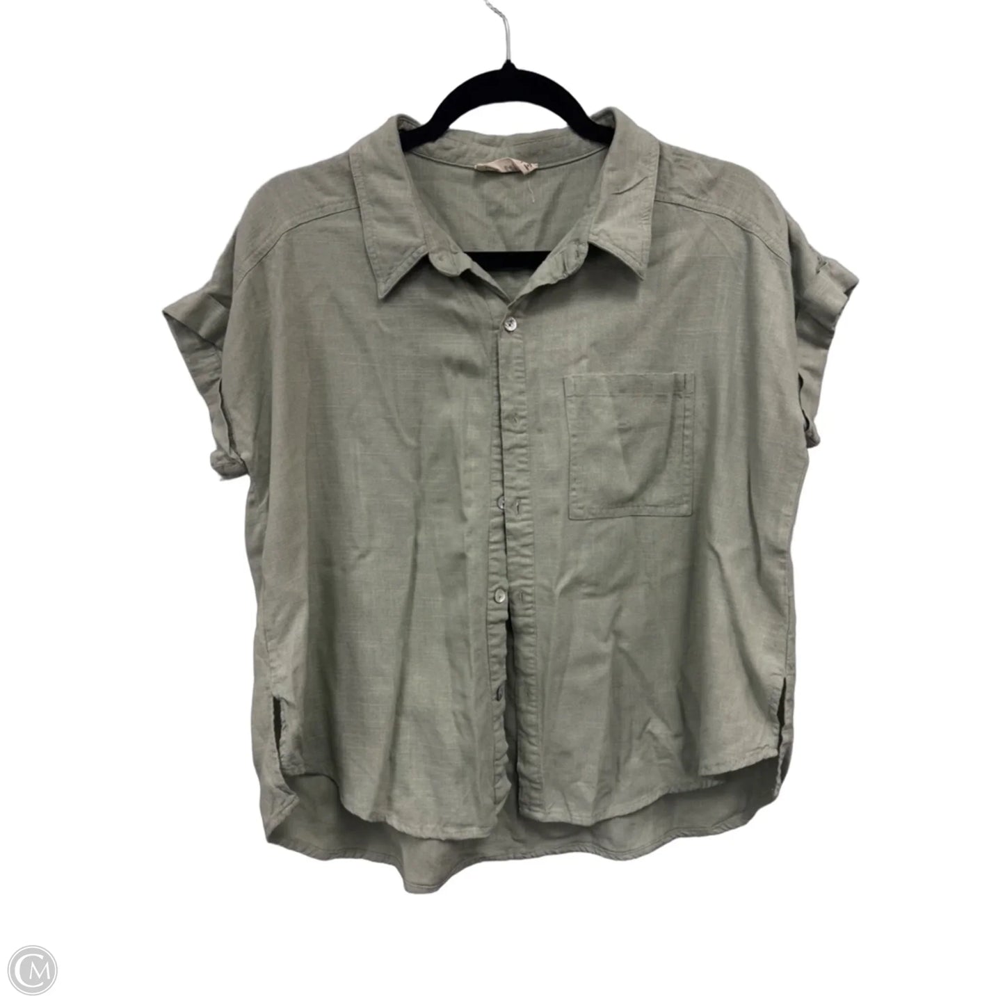 Top Short Sleeve By New In In Green, Size: L