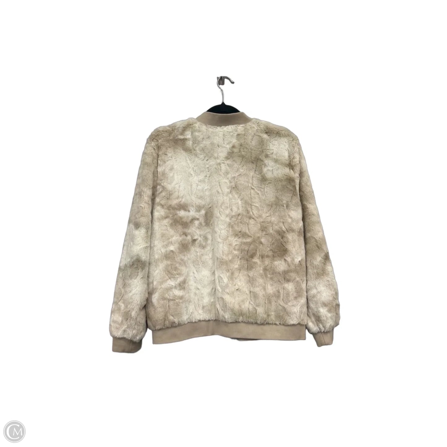 Jacket Faux Fur & Sherpa By Alfred Dunner In Tan, Size: M