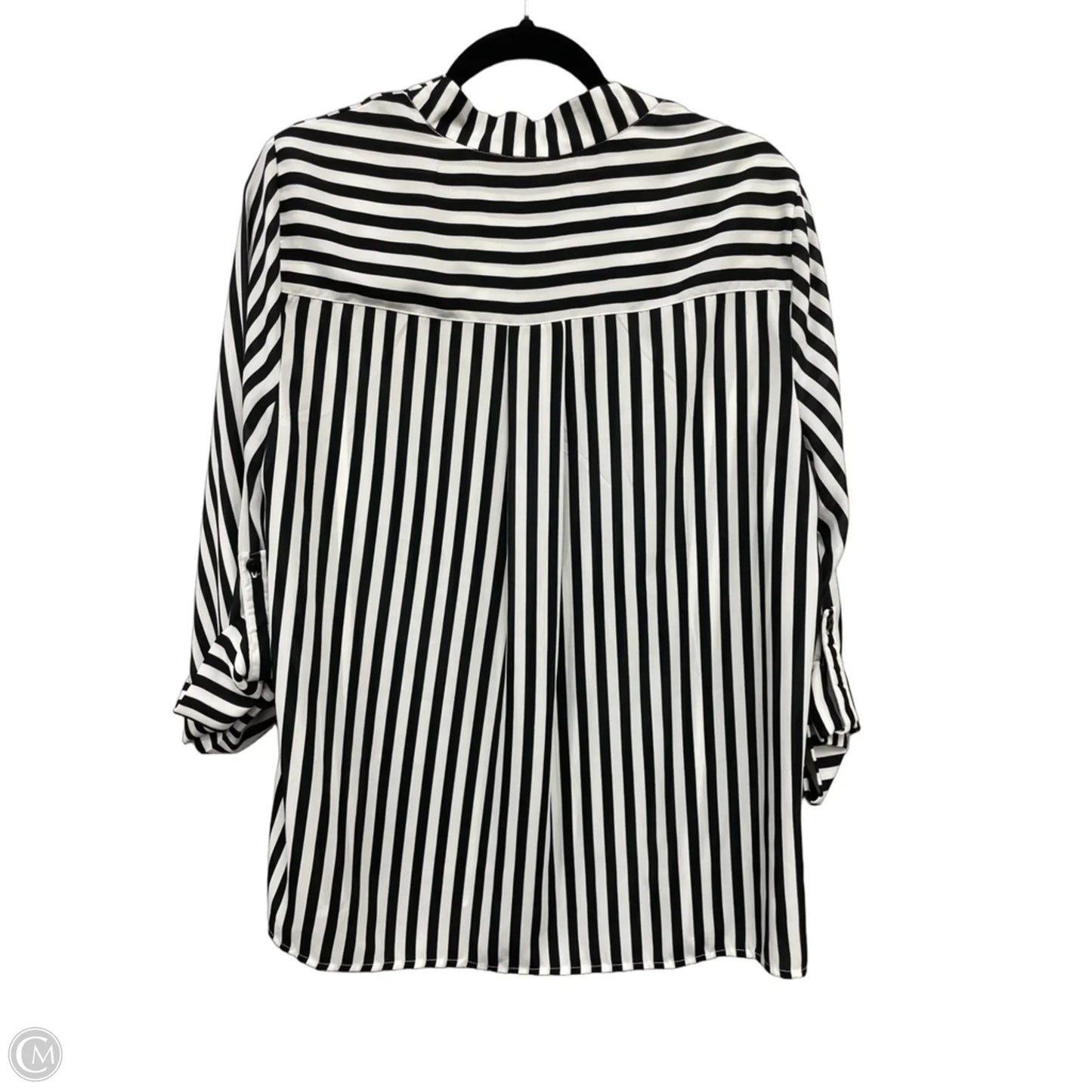 Top Long Sleeve By N Touch In Black & White, Size: L