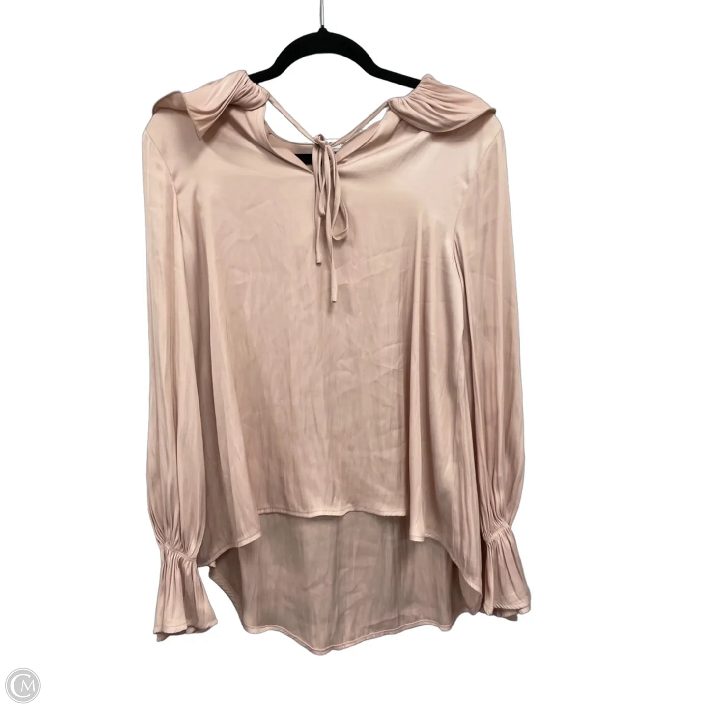 Blouse Long Sleeve By Clothes Mentor In Peach, Size: M