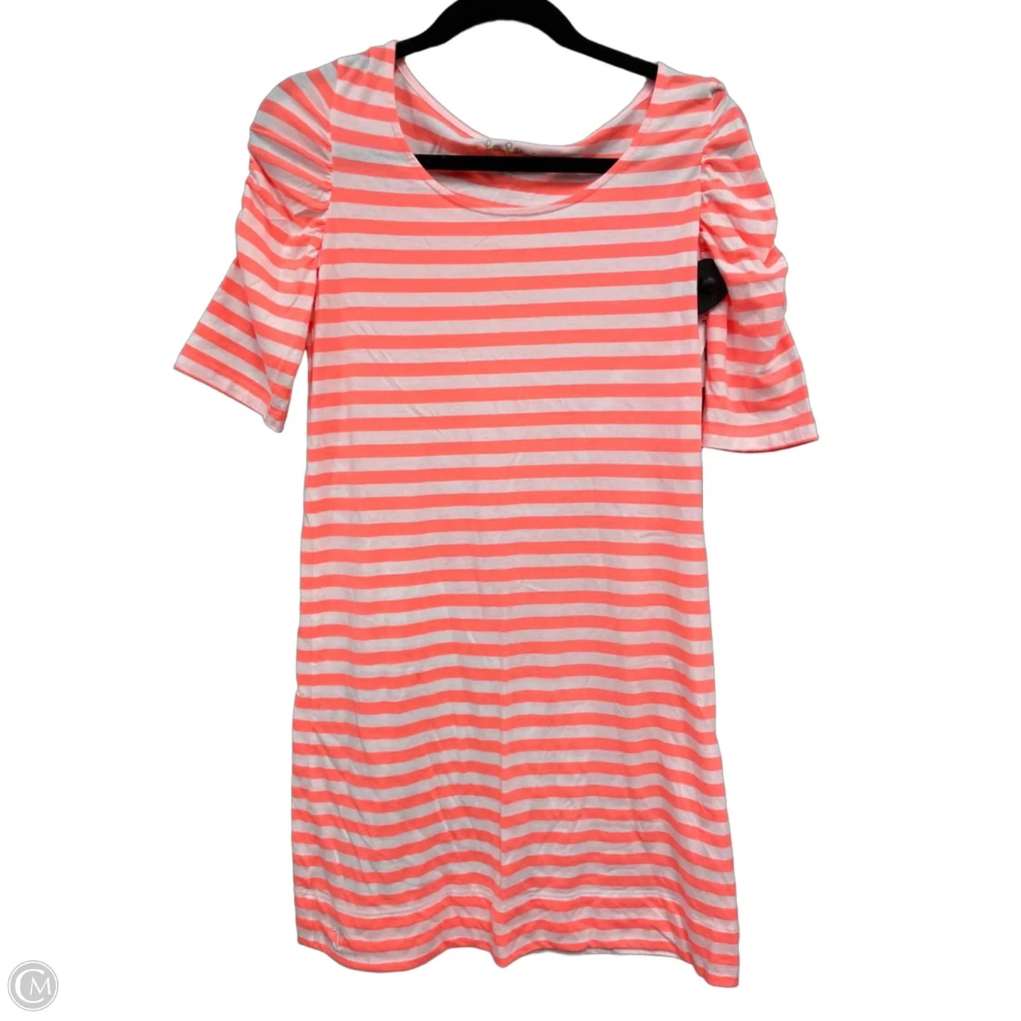 Dress Designer By Lilly Pulitzer In Orange & White, Size: M