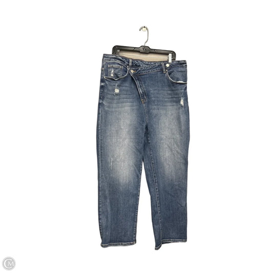 Jeans Wide Leg By Risen In Blue, Size: 2x