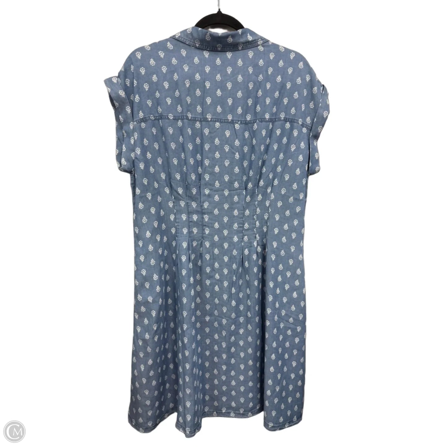 Dress Casual Midi By Zac And Rachel In Blue & White, Size: L