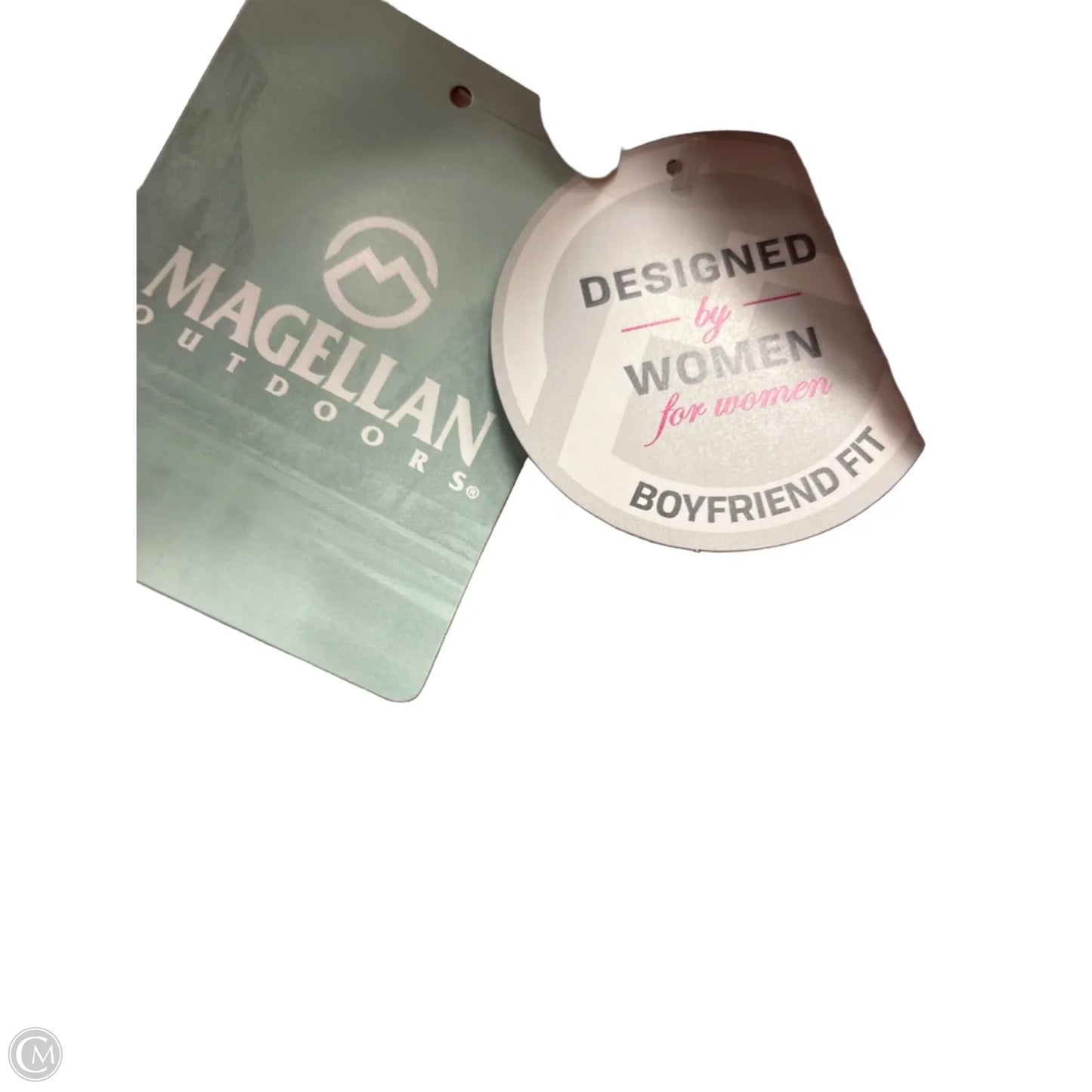 Top Long Sleeve By Magellan In Orange & White, Size: L