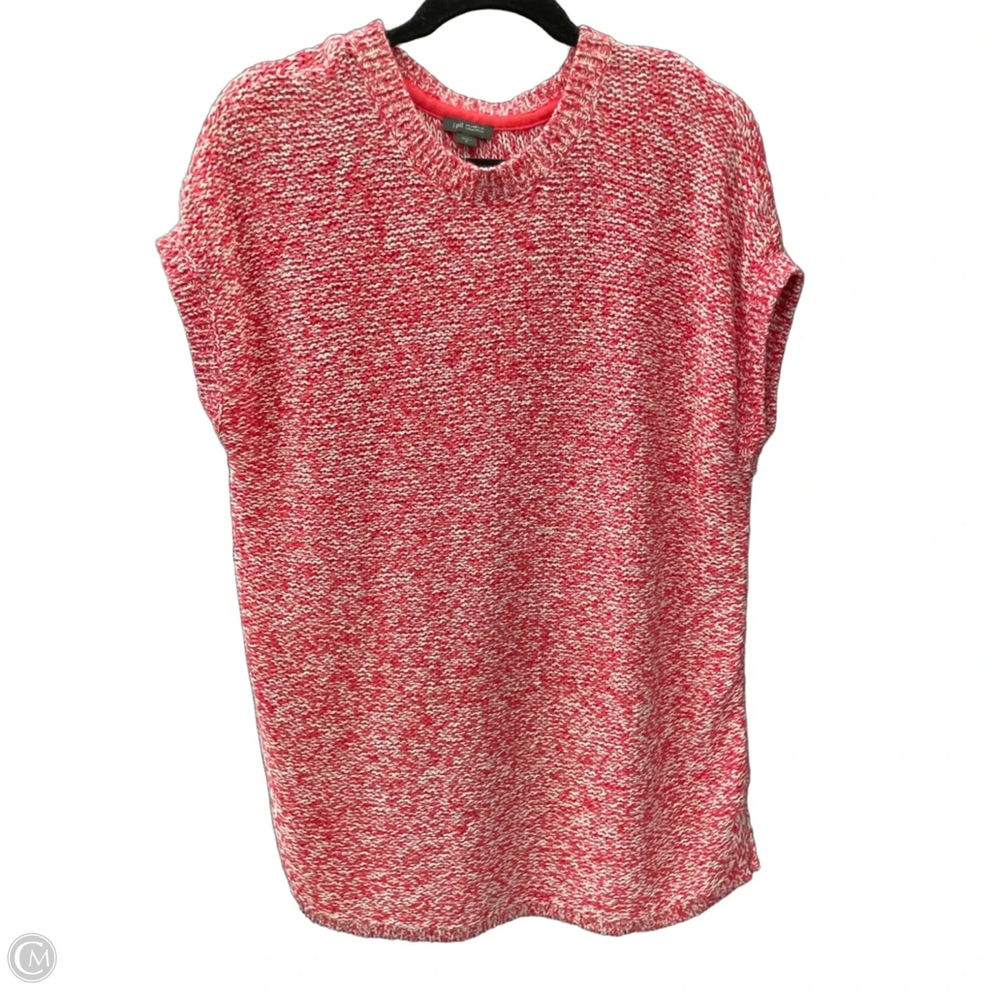 Sweater Short Sleeve By J. Jill In Orange & White, Size: M