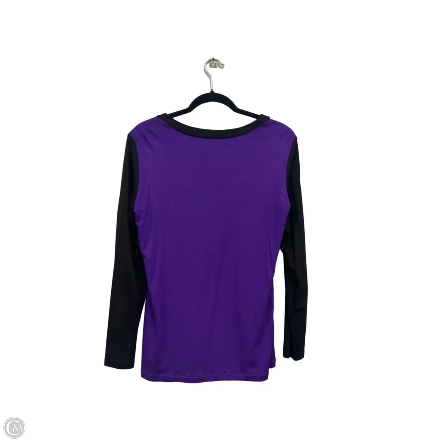 Top Long Sleeve By Clothes Mentor In Black & Purple, Size: 10