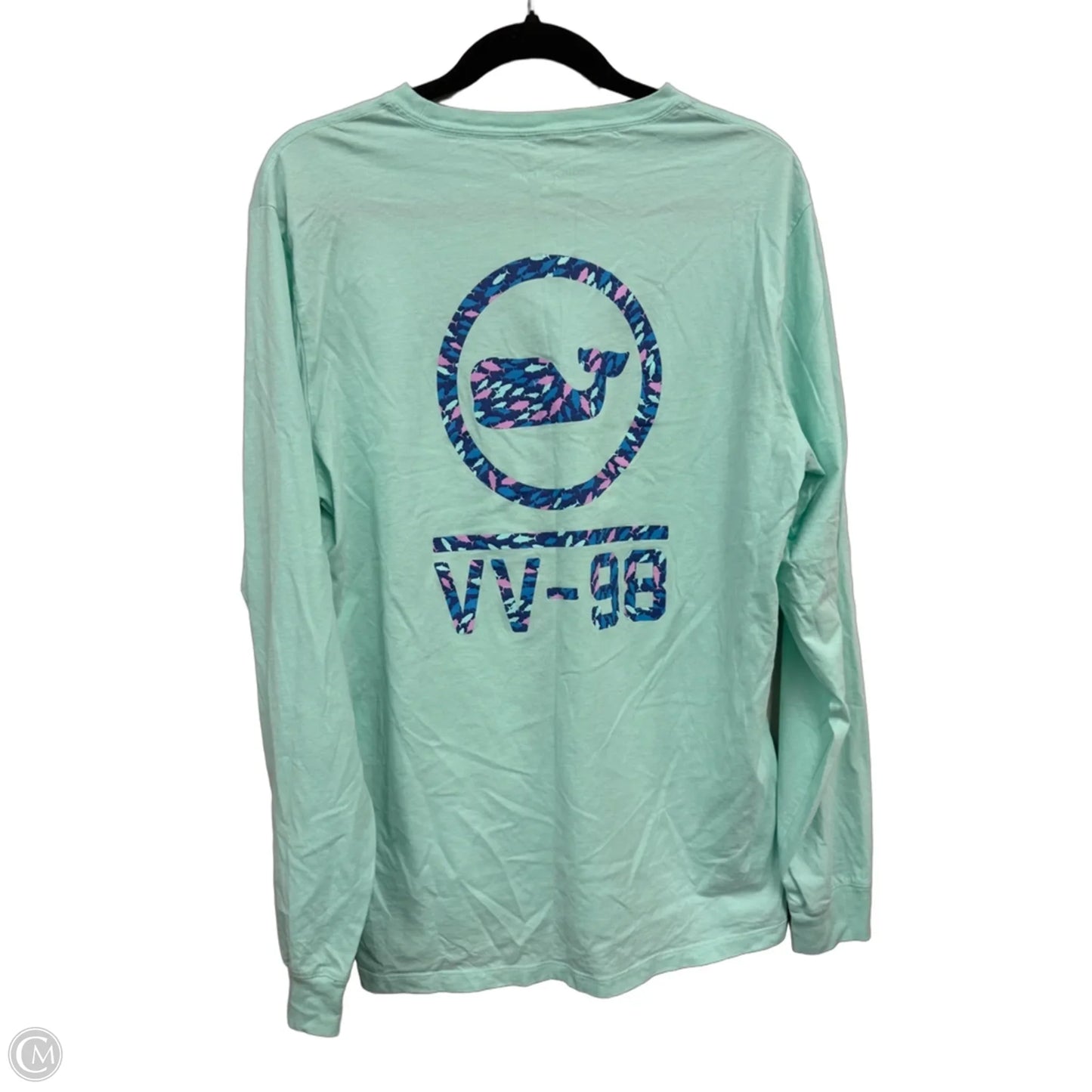 Top Long Sleeve Basic By Vineyard Vines In Green, Size: M