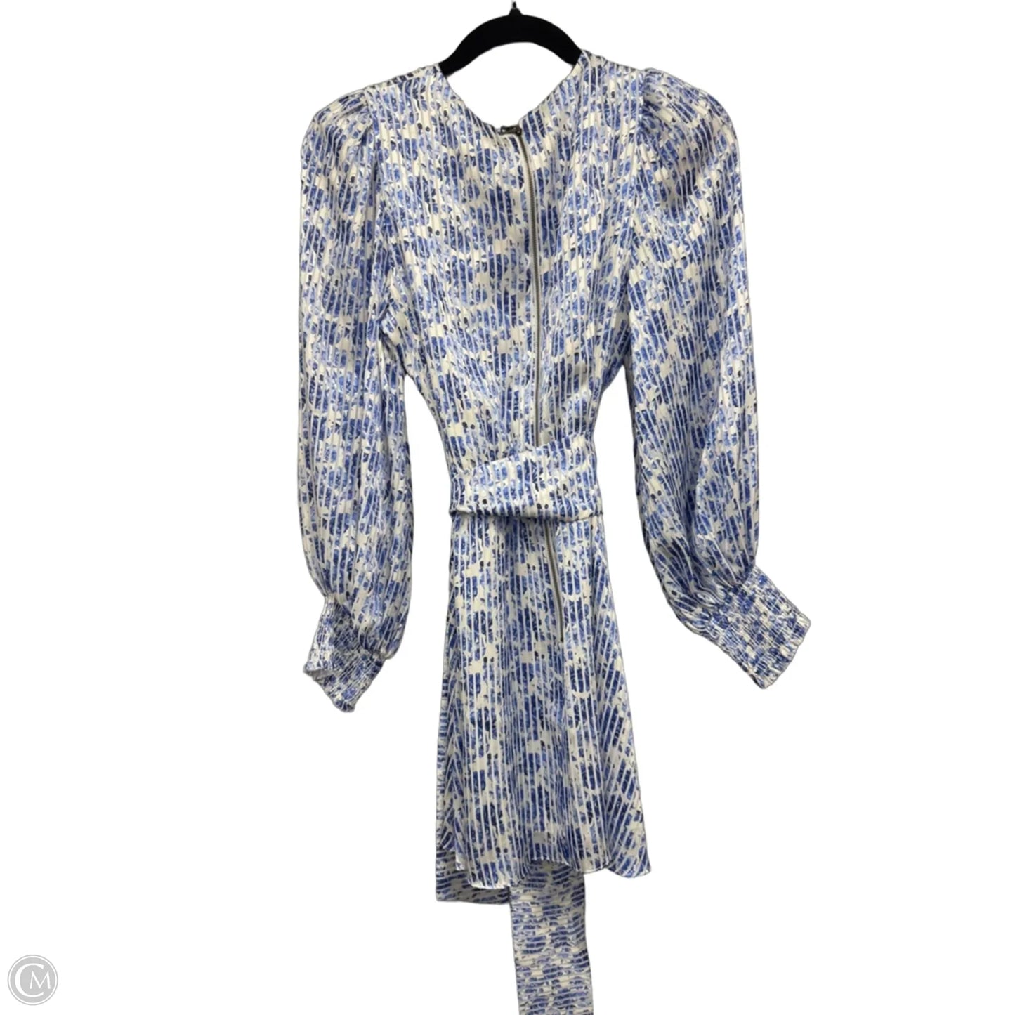 Dress Designer By Alice + Olivia In Blue & White, Size: 6