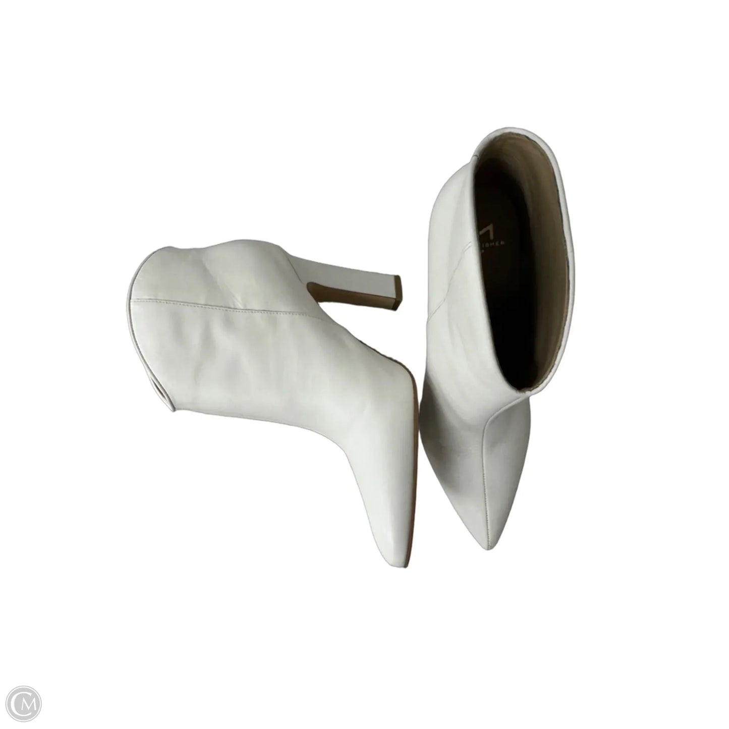 Boots Ankle Heels By Marc Fisher In Cream, Size: 9.5