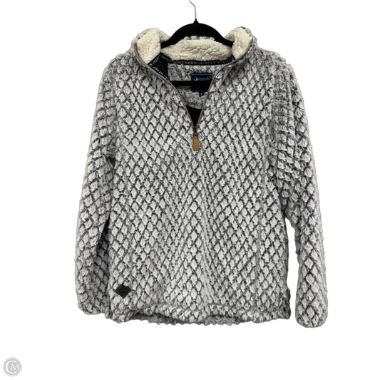 Jacket Fleece By Simply Southern In Cream & Grey, Size: S