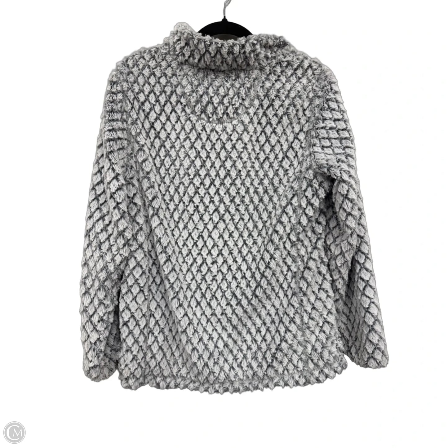 Jacket Fleece By Simply Southern In Cream & Grey, Size: S