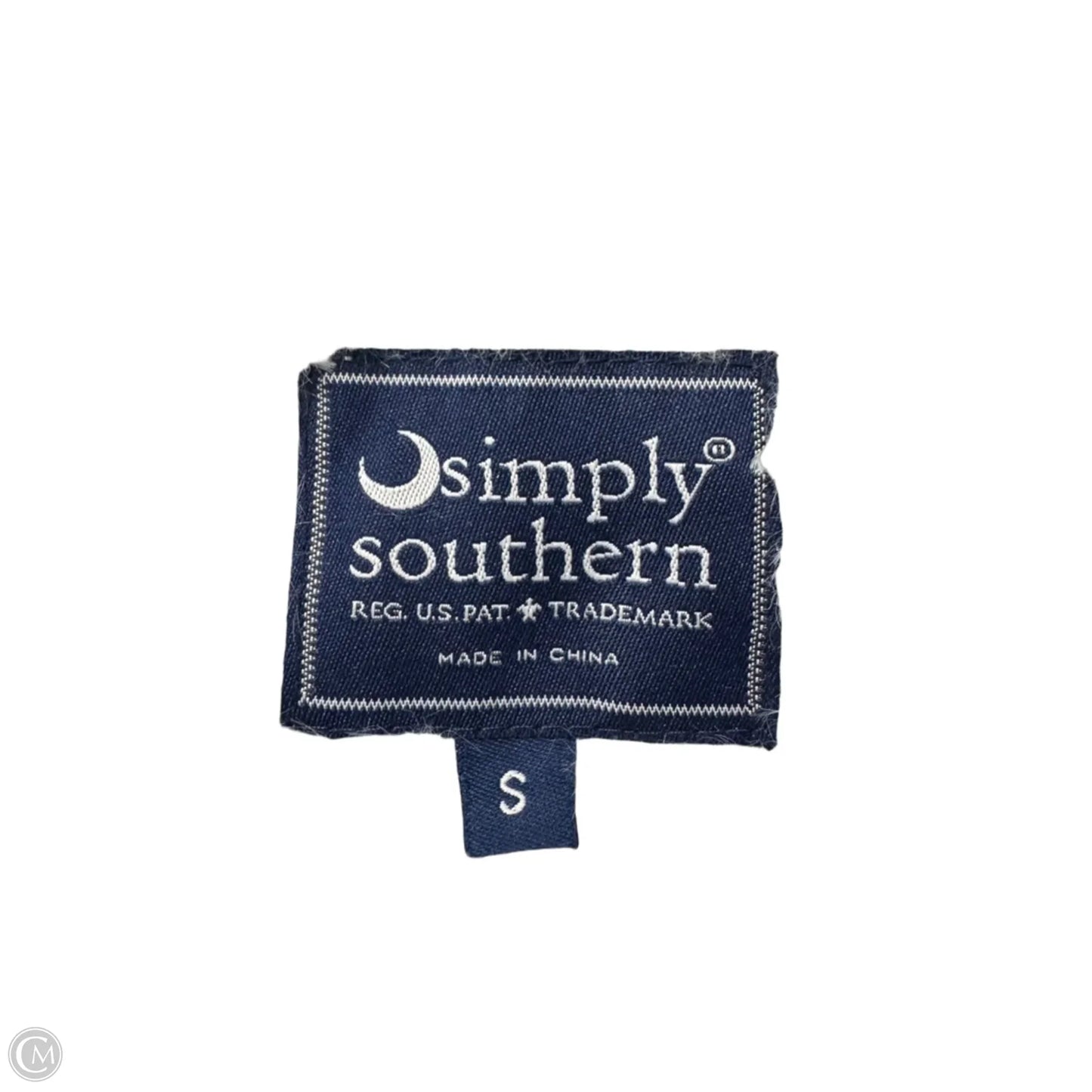 Jacket Fleece By Simply Southern In Cream & Grey, Size: S