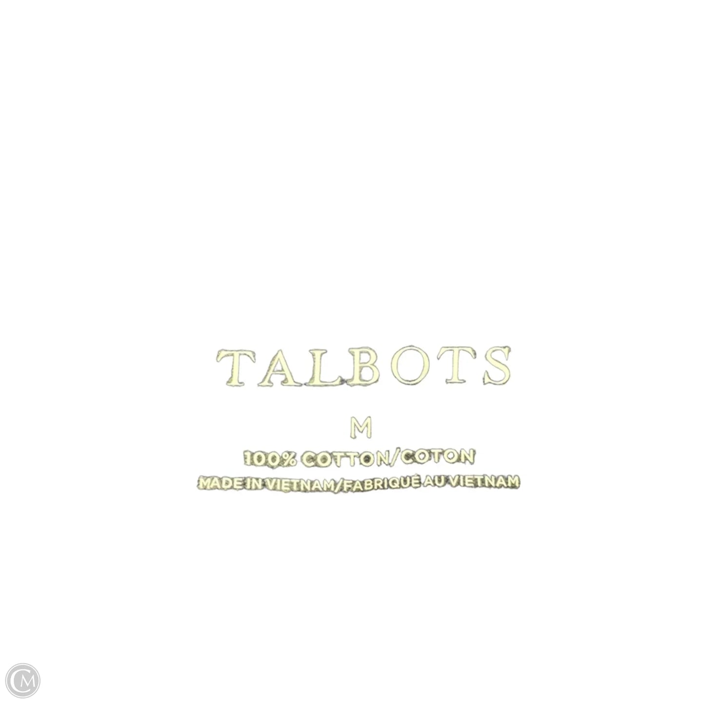 Top 3/4 Sleeve By Talbots In Navy, Size: M
