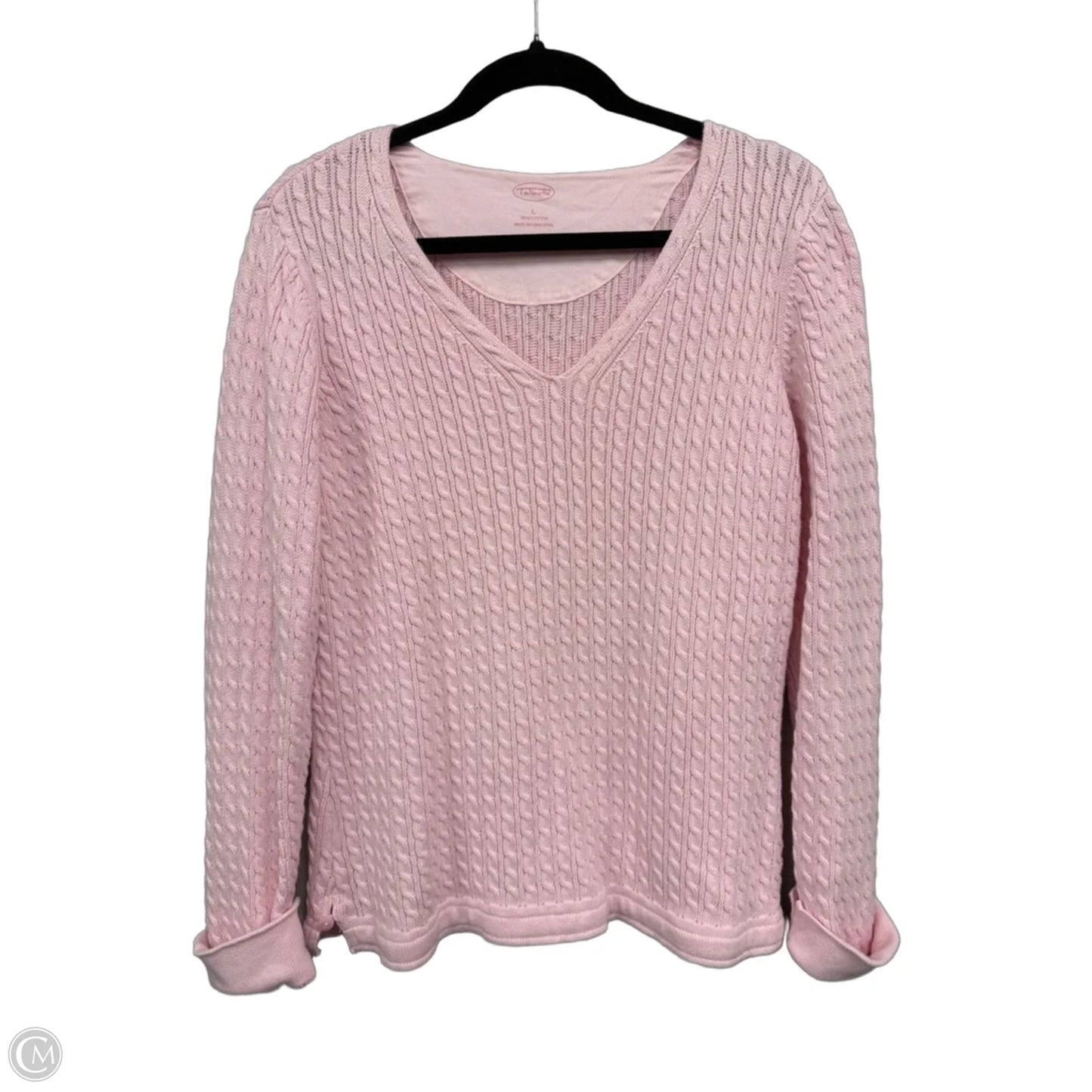 Sweater By Talbots In Pink, Size: L