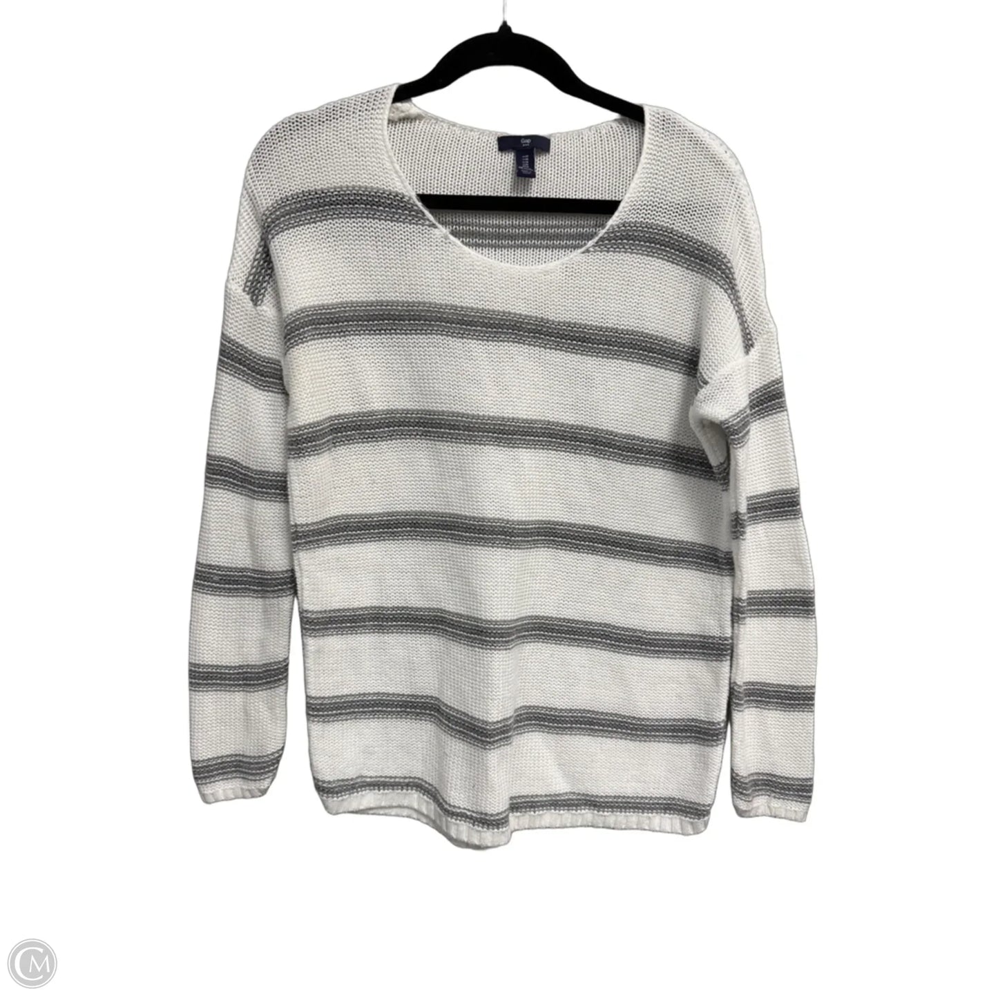 Sweater By Gap In Grey & White, Size: M