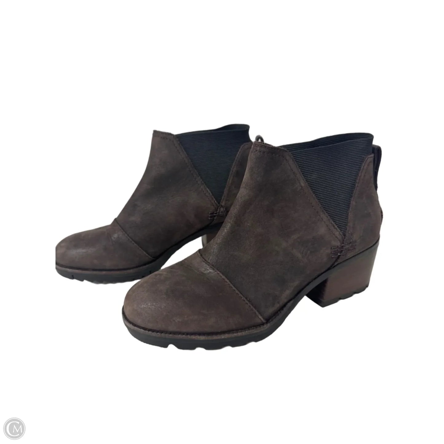 Boots Ankle Heels By Sorel In Brown, Size: 7