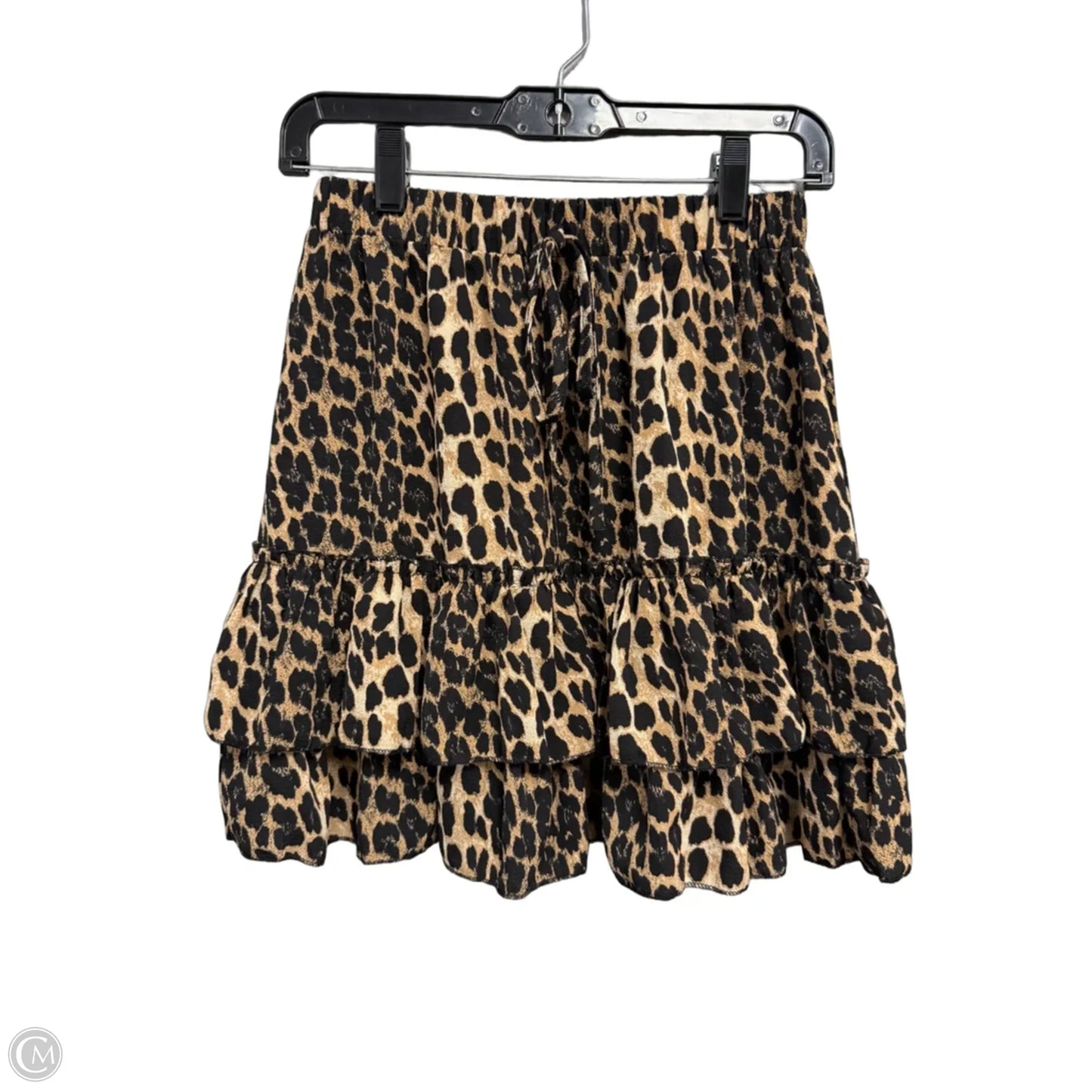 Skirt Mini & Short By Clothes Mentor In Black & Tan, Size: M