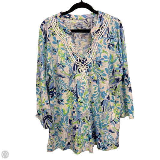Dress Designer By Lilly Pulitzer In Blue & White, Size: Xl