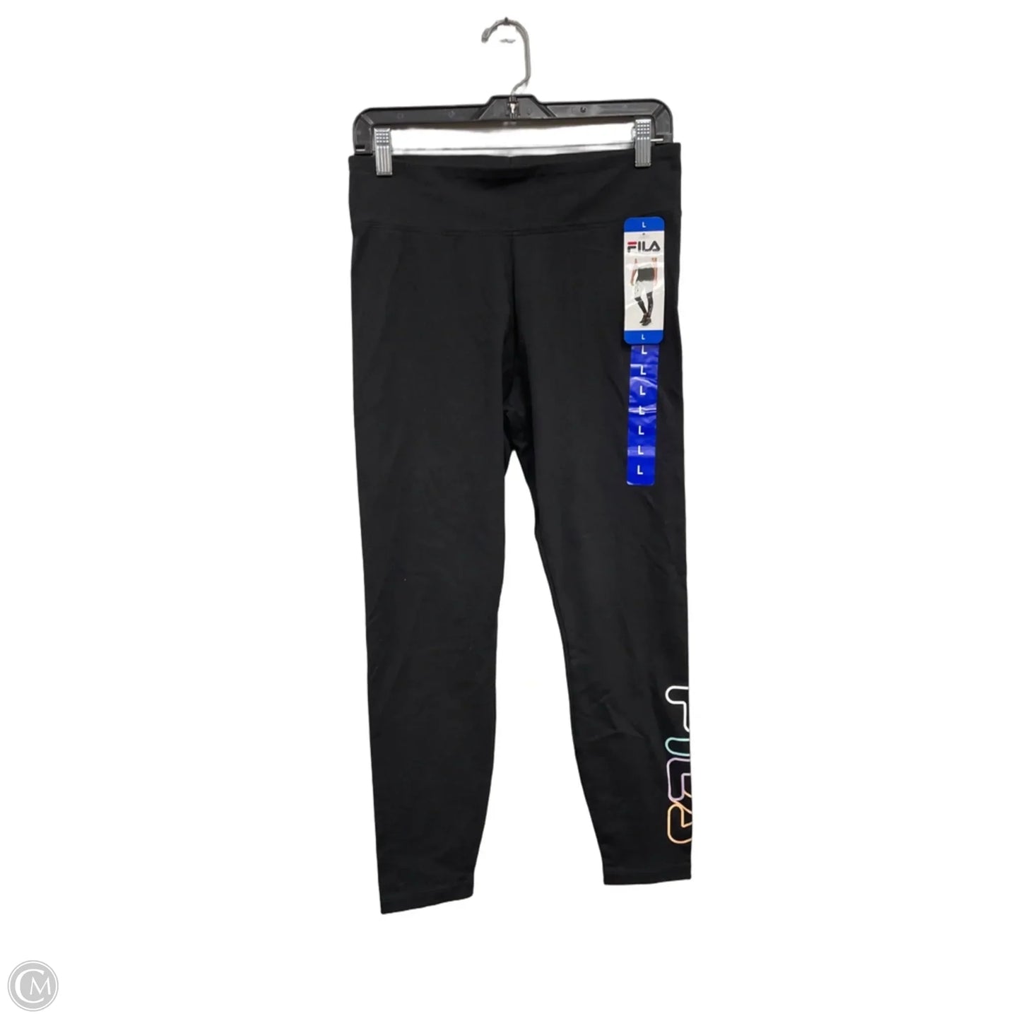 Athletic Leggings By Fila In Black, Size: L