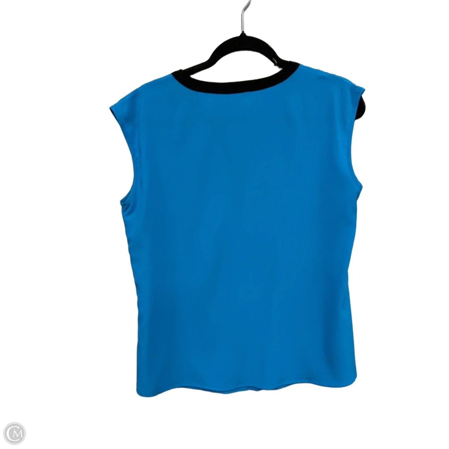 Top Sleeveless By Calvin Klein In Black & Blue, Size: M