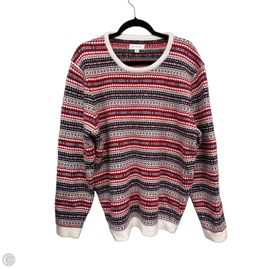 Sweater By Free Assembly In Blue & Red & White, Size: Xl