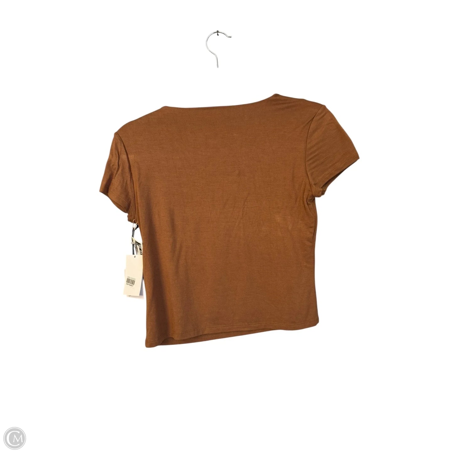 Top Short Sleeve By Clothes Mentor In Brown, Size: M