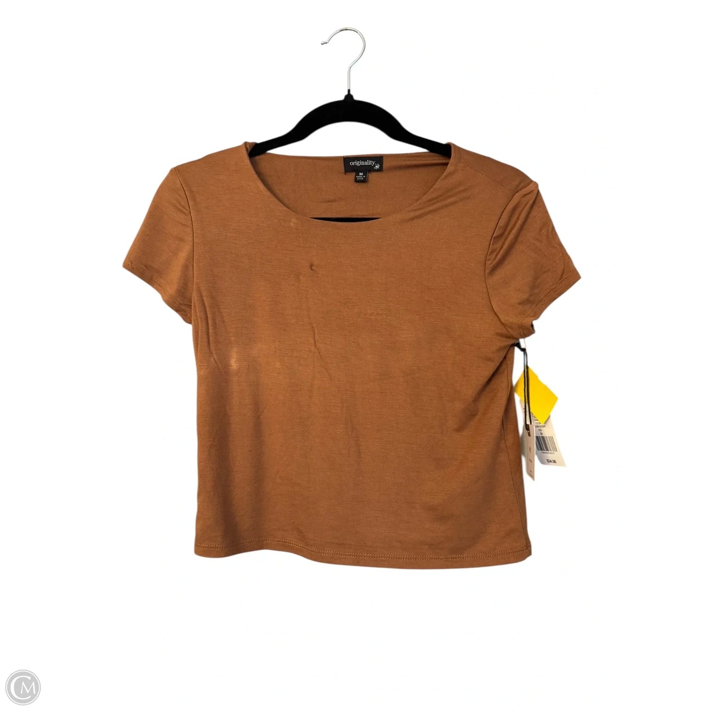 Top Short Sleeve By Clothes Mentor In Brown, Size: M