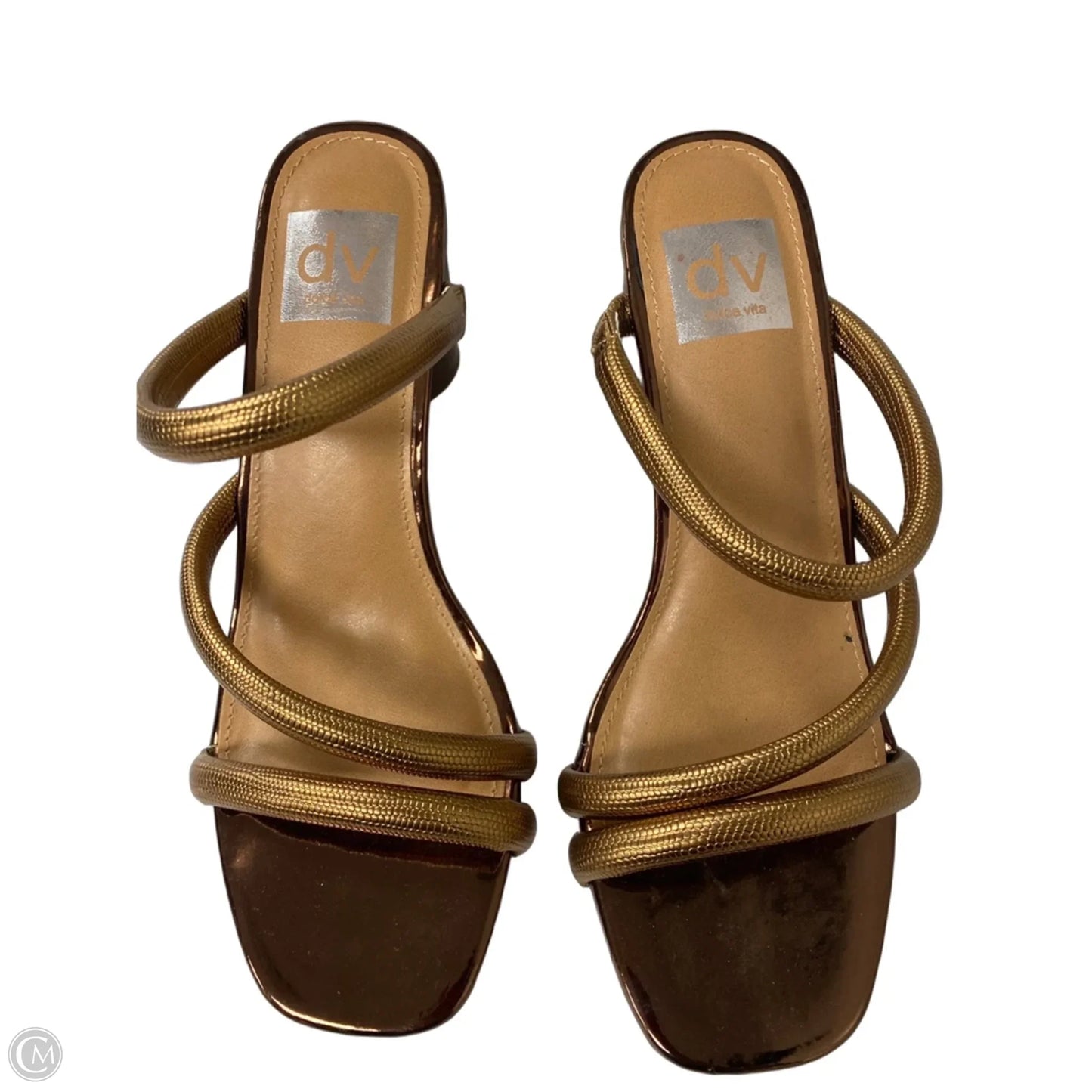Sandals Heels Block By Dolce Vita In Bronze, Size: 7