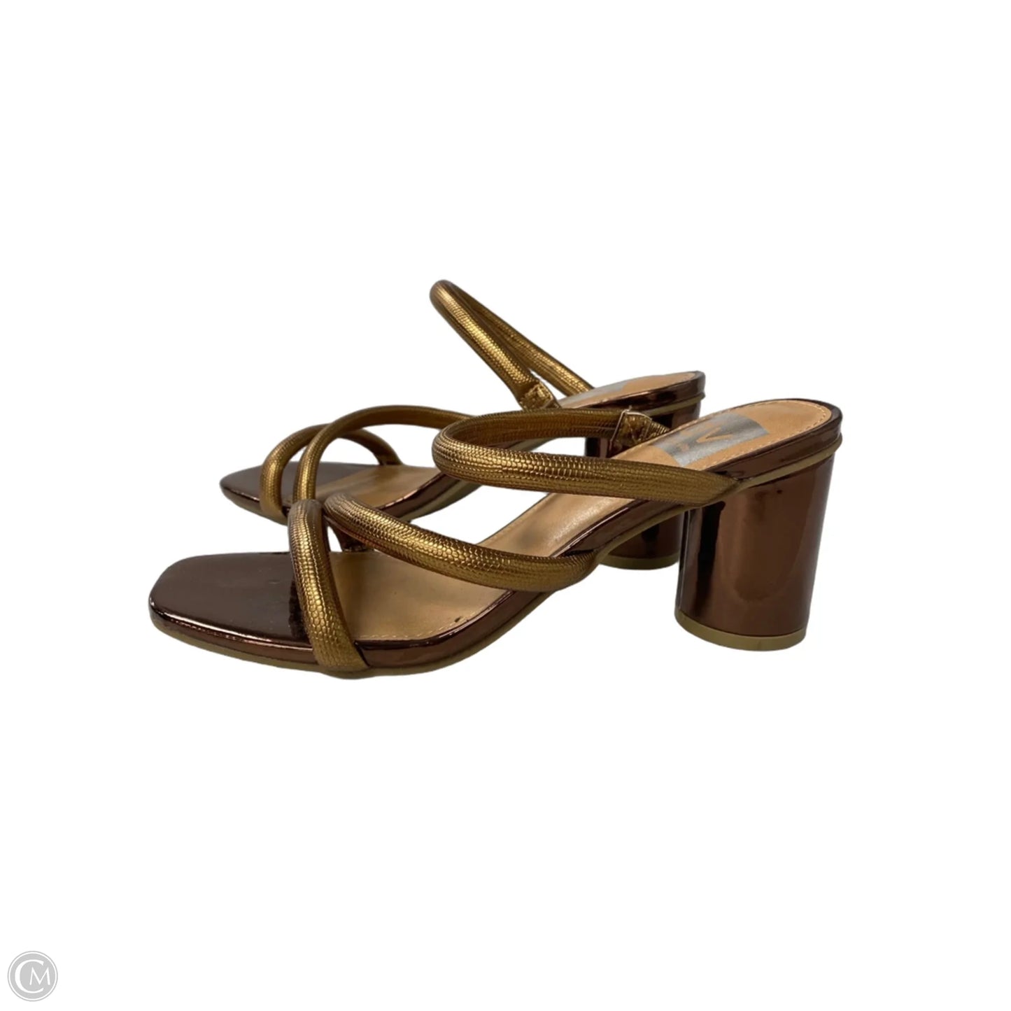 Sandals Heels Block By Dolce Vita In Bronze, Size: 7