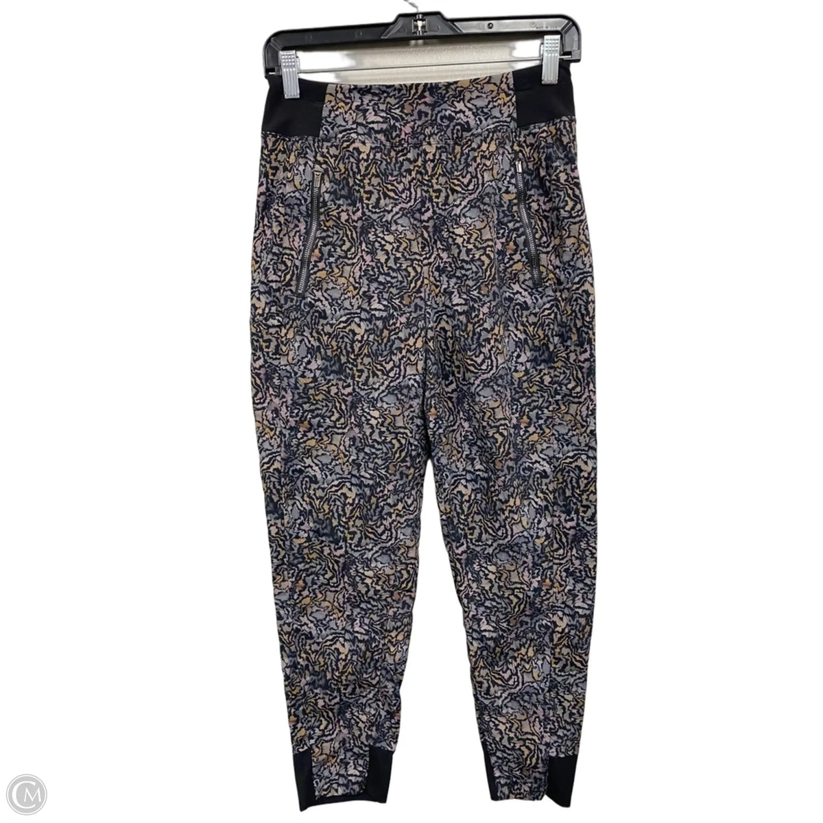 Athletic Leggings By Athleta In Black & Grey, Size: 0p
