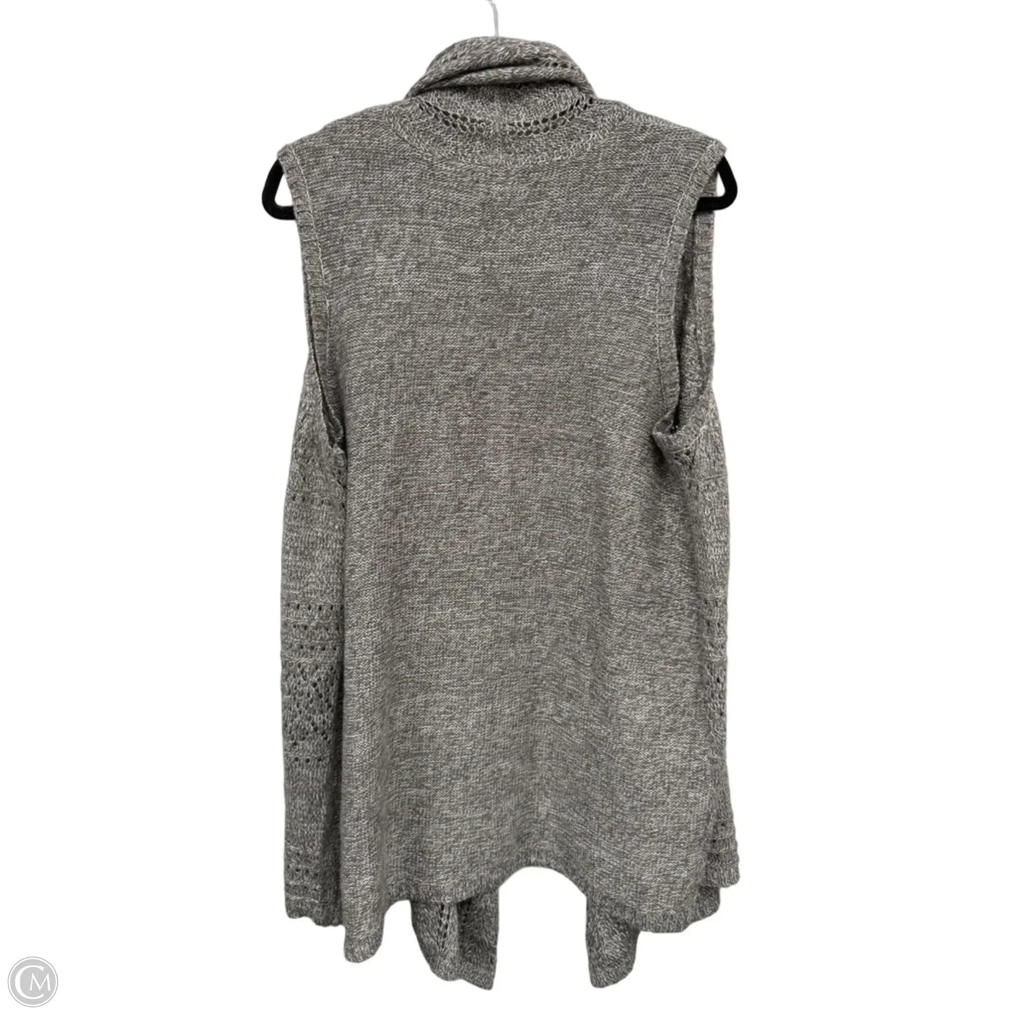 Cardigan By Kim Rogers In Grey & White, Size: Xl