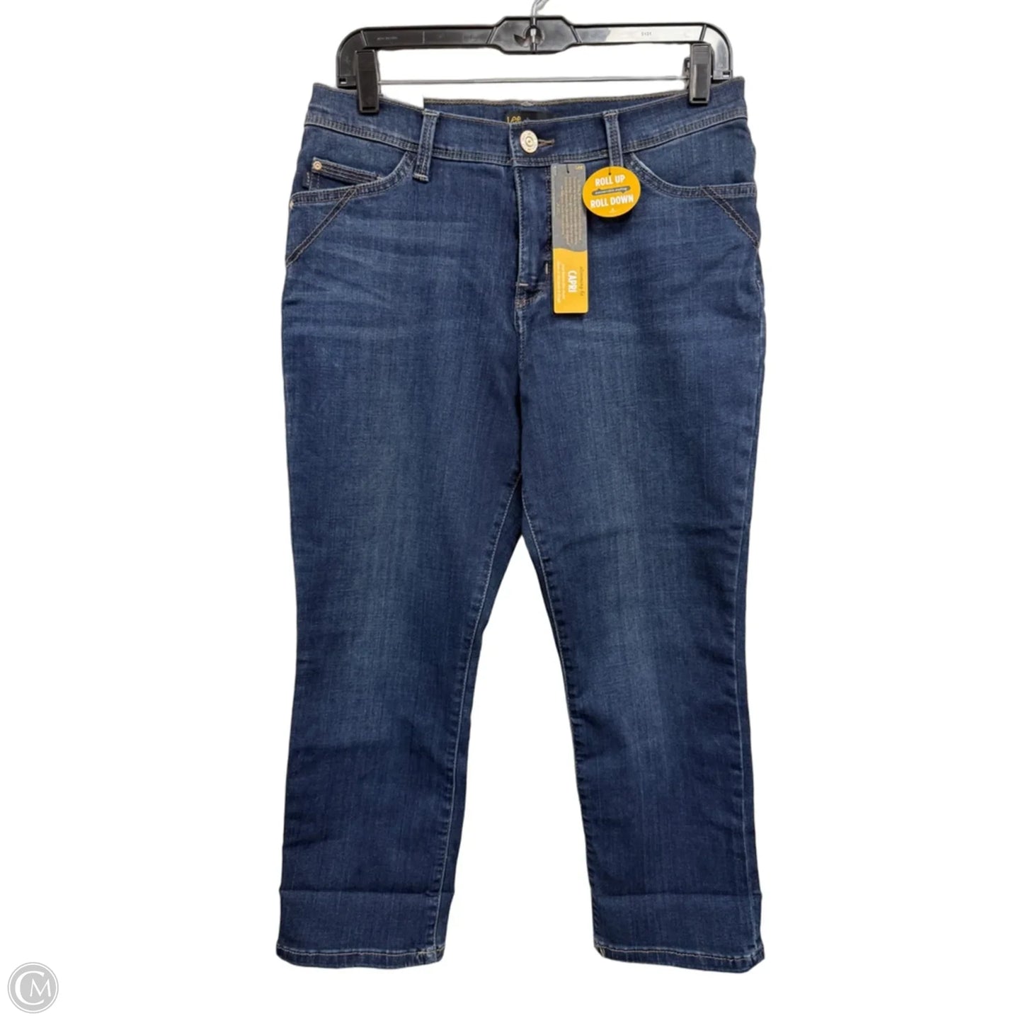Jeans Cropped By Lee In Blue, Size: 10p
