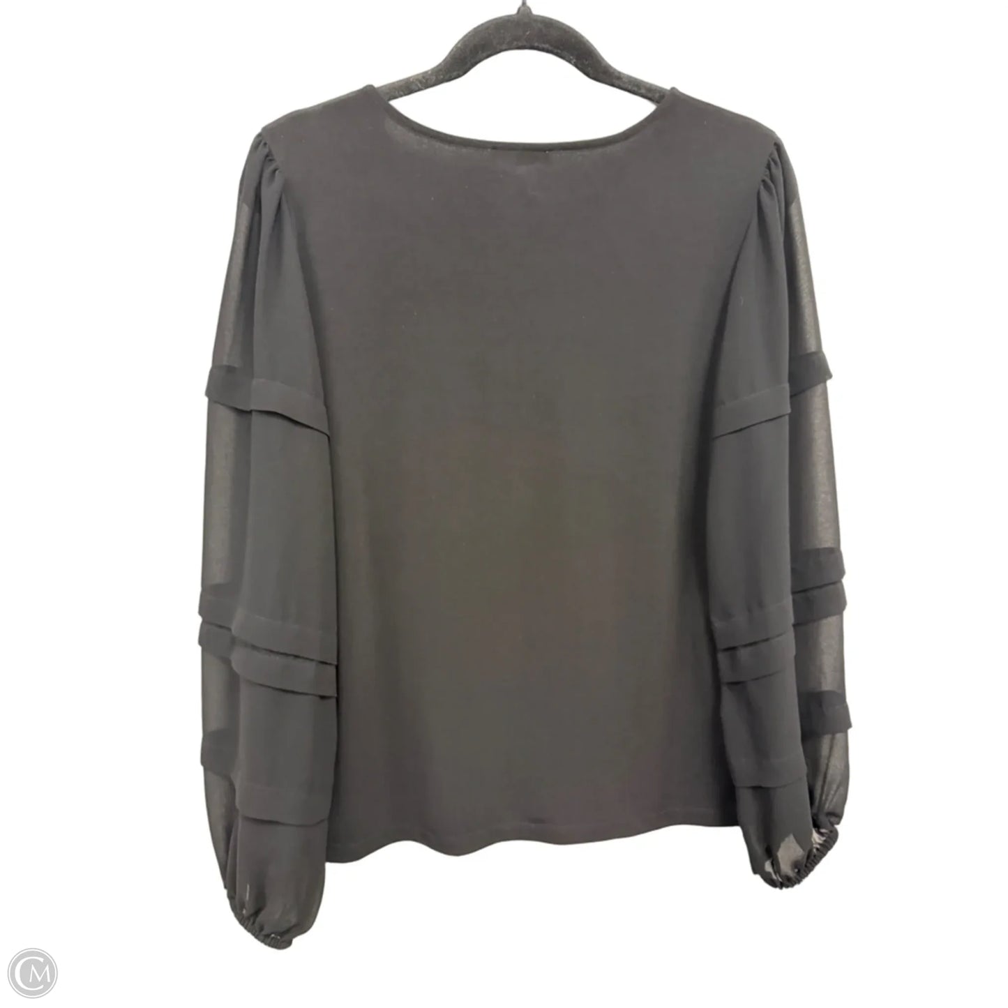 Top Long Sleeve By Calvin Klein In Black, Size: S